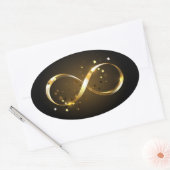 Golden Infinity-symbool Ovale Sticker (Envelop)