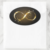 Golden Infinity-symbool Ovale Sticker (Tas)