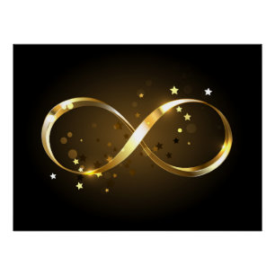 Golden Infinity-symbool Perfect Poster