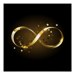Golden Infinity-symbool Perfect Poster