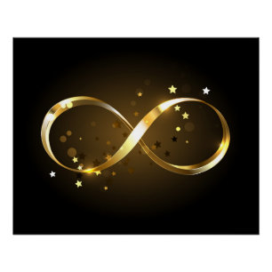 Golden Infinity-symbool Perfect Poster
