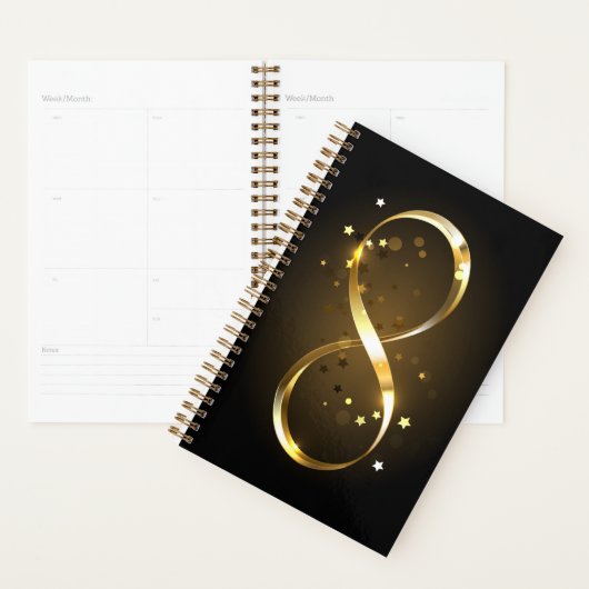 Golden Infinity-symbool Planner (Display)