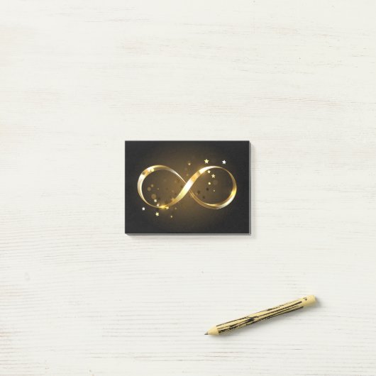 Golden Infinity-symbool Post-it® Notes (Op bureau)