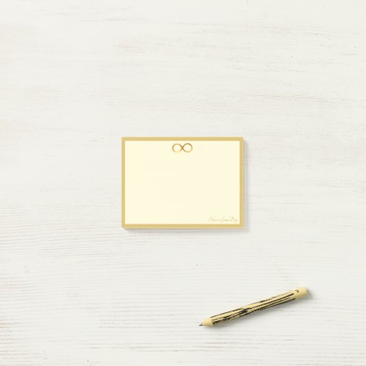 Golden Infinity-symbool Post-it® Notes (Op bureau)