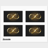 Golden Infinity-symbool Rechthoekige Sticker (Vel)