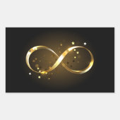 Golden Infinity-symbool Rechthoekige Sticker (Voorkant)