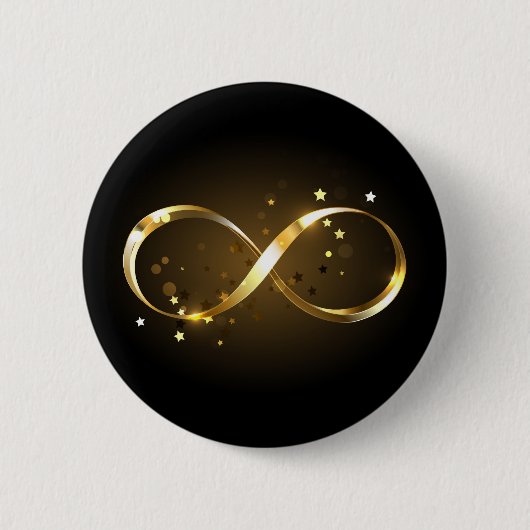 Golden Infinity-symbool Ronde Button 5,7 Cm (Voorkant)