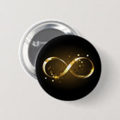 Golden Infinity-symbool Ronde Button 5,7 Cm (Voorkant /achterkant)