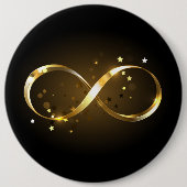 Golden Infinity-symbool Ronde Button 6,0 Cm (Voorkant)