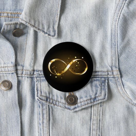 Golden Infinity-symbool Ronde Button 7,6 Cm (In situ)