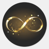Golden Infinity-symbool Ronde Sticker (Voorkant)