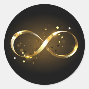 Golden Infinity-symbool Ronde Sticker