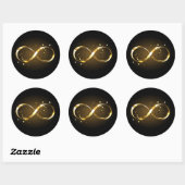Golden Infinity-symbool Ronde Sticker (Vel)