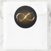 Golden Infinity-symbool Ronde Sticker (Tas)