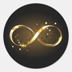 Golden Infinity-symbool Ronde Sticker