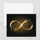 Golden Infinity-symbool Save The Date (Voorkant / Achterkant)