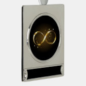 Golden Infinity-symbool Verzilverd Banner Ornament (Rechts)