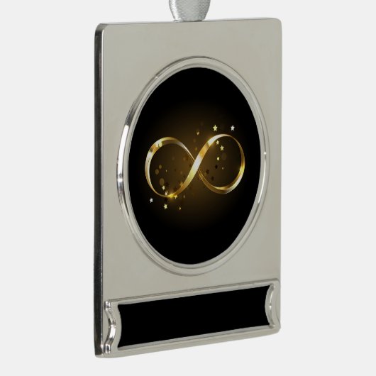 Golden Infinity-symbool Verzilverd Banner Ornament (Rechts)