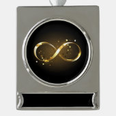 Golden Infinity-symbool Verzilverd Banner Ornament (Voorkant)
