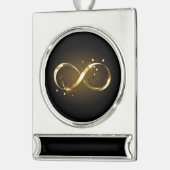Golden Infinity-symbool Verzilverd Banner Ornament (Links)