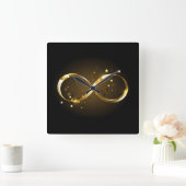 Golden Infinity-symbool Vierkante Klok (Huis)