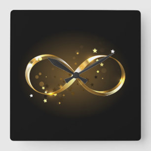 Golden Infinity-symbool Vierkante Klok