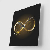 Golden Infinity-symbool Vierkante Klok (Hoek)