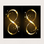 Golden Infinity-symbool Visitekaartje (Buitenkant ongevouwen)