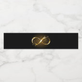 Golden Infinity-symbool Waterfles Etiket (Enkel label)