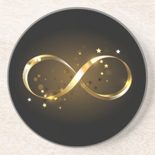 Golden Infinity-symbool Zandsteen Onderzetter