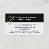 Golden initiaal A-monogram Visitekaartje (Achterkant)