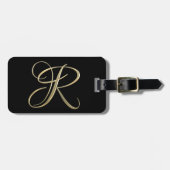 Golden initiaal R-monogram Bagagelabel (Voorkant horizontaal)
