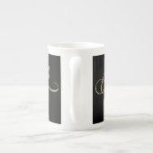 Golden initiaal R-monogram Porselein Kop (Achterkant)