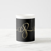 Golden initiaal R-monogram Porselein Kop (Voorkant)