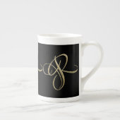 Golden initiaal R-monogram Porselein Kop (Rechts)