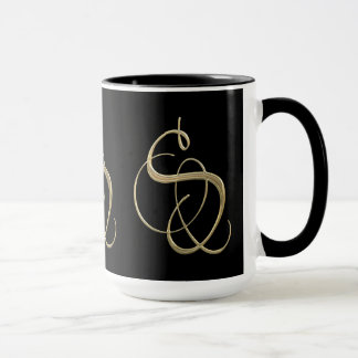 Golden initiaal S-monogram Mok
