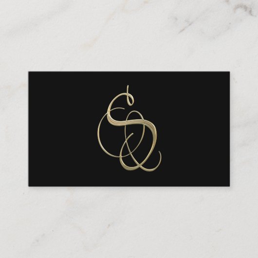 Golden initiaal S-monogram Visitekaartje (Voorkant)