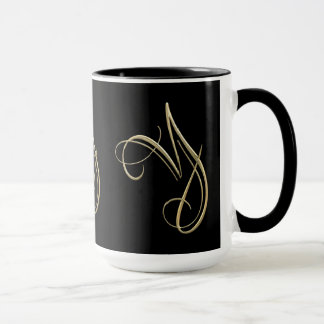 Golden initiaal Y-monogram Mok