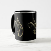 Golden initiaal Y-monogram Mok (Voorkant links)