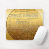Golden International Kerstgroet - Mousepad Muismat (Met muis)