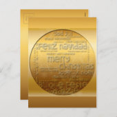 Golden International Kerstmis Navidad V Briefkaart (Voorkant / Achterkant)