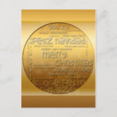 Golden International Kerstmis Navidad V Briefkaart (Voorkant)