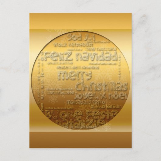 Golden International Kerstmis Navidad V Briefkaart (Voorkant)