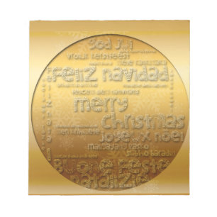 Golden International Kerstnavidad Notitieblok