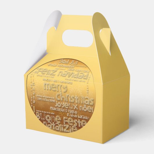 Golden International met kerstcadeautjes Bedankdoosjes (Voorkant Zijde)