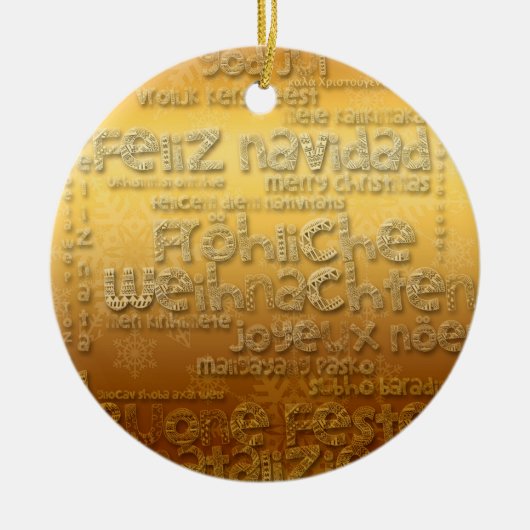 Golden International Weihnachten Navidad Ornament (Voorkant)