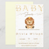 Golden Invitation baby shower, Dier (Voorkant / Achterkant)