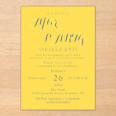 Golden invitation card acryl uitnodigingen (Voorkant)