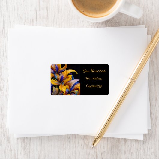 Golden Iris Hosta X AI ART Etiket (Insitu)