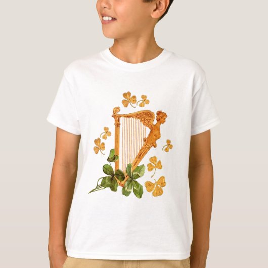 Golden Irish Harp T-shirt (Voorkant)